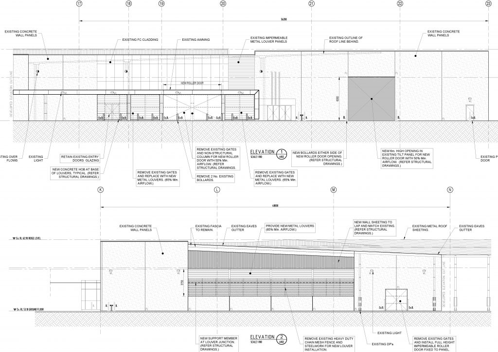 Beacon Lighting Commercial Side Elevation plans